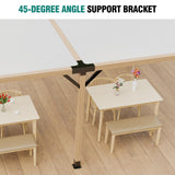 Kinchoix 45° Angle Support Brackets 8 PC 45-Degree Angle Corner Braces Inside Joint for Wood Post and Beam Desk Edge Pergola Gazebo DIY Kit Kinchoix