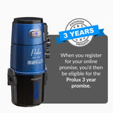 Prolux Professional Shop Blue Wall Mounted Garage Vac, Wet Dry Pick Up Prolux