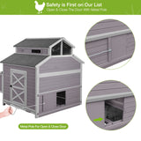GUTINNEEN Chicken Coop Large Hen House for 8-10 Chickens Wooden Poultry Cage with Run and Nesting Box 115in GUTINNEEN