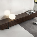 AIEGLE Modern TV Stand with 4 Flip-Down Drawers, Entertainment Center with Storage, Media Console Table TV Cabinet for Living Room, Bedroom, Dark Brown (95.7" W x 15" D x 15.7" H) AIEGLE