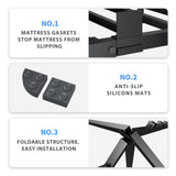 VIPSHOW 7 Inch King Size Bed Frame, 3500Lbs Heavy Duty Metal Platform with Round Corner Legs Mattress Slide Stopper, Steel Slat Support No Box Spring Needed, Noise Free, Non-Slip, Easy Assembly VIPSHOW