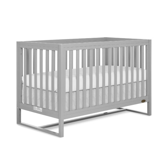 Dream On Me Arlo 5-in-1 Convertible Crib in Pebble Grey, JPMA Certified, 3 Mattress Height Settings, Non-Toxic Finish, Made of Sustainable and Sturdy Pinewood