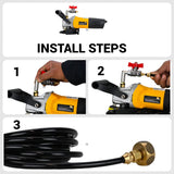 QuickT SPW702A Concrete Countertop Wet Polisher Variable Speed Grinder Sander Granite Stone Polisher Polishing Fabrication Tools Kit - 4" Diamond Polishing Pads for Concrete Granite Marble Tile Polish QuickZ