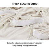 NICEEC Loveseat Cover Super Soft 1-Piece White Slipcover for Loveseats Stretch Universal Spandex Couch Covers for Living Room Easy Fit Washable Furniture Sofa Protector with Skirt NICEEC