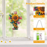 EOBROMD Diamond Hanging Art Kits for Adults, Cross Butterfly Suncatcher Diamond Art Painting, DIY Special Shaped Rhinestone Kits for Adults, Window Pendants Home Garden Wall Hanging Ornament EOBROMD