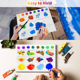 Sweaty Pony 20 Well Watercolor Paint Tray Palette Pallet Acrylic Painting Mixing Plastic Artist Large Square Palette, 13 x 10 Inches, White, 1PCS Sweaty Pony