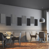 UMIACOUSTICS 4 PCS Acoustic Panels, 2“ Thick 23.6" x 11.8" Fiberglass Sound Proof Wall Panels, Self-adhesive Sound Absorbing Panels for Studios, Office, Home Theater. Deep Black UMIACOUSTICS