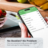 Greater Goods Nutrition Scale (Standalone, No Bluetooth) – Food Grade Glass Digital Food Scale with 2,000 Preloaded Foods, Compact 9.3"x6", for Portion Control, Calorie Counting, and Meal Prep Greater Goods