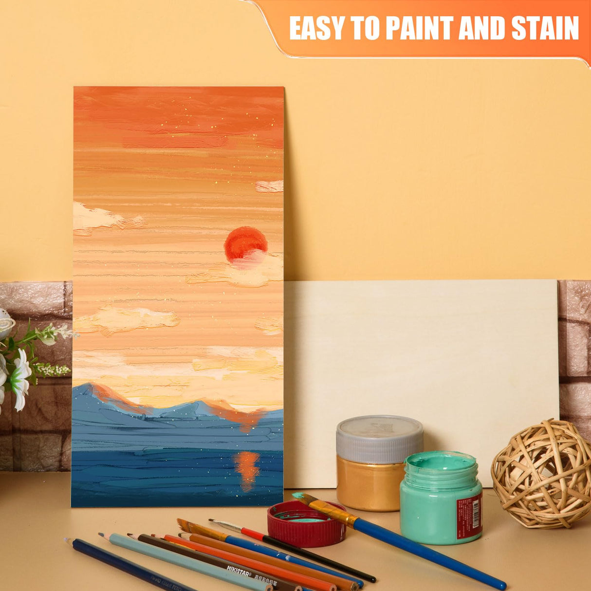 12 Pack Basswood Plywood Sheets 6x12x1/8 Inch-3 mm Thick Unfinished Plywood Sheets Thin Basswood Sheets Boards Craft Wood Sheets for DIY Crafts, Laser Projects, Painting, Wood Burning,Model Making AWIZOM