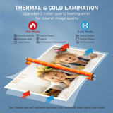 Laminator 9 Inch A4 Laminator Machine, Desktop Thermal Laminator Never Jam 45 Laminating Pouches with Paper Trimmer, Fast Warm-Up Home Office School Use, White Zyerch