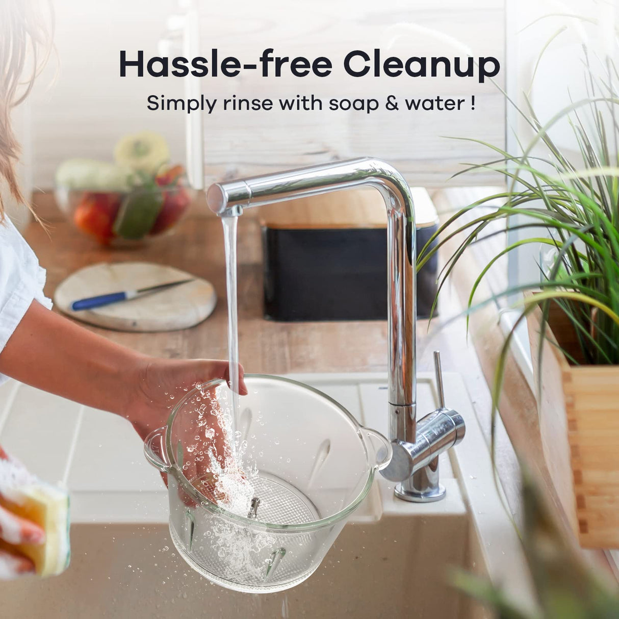 GANIZA Food Processors, Electric Food Chopper with Meat Grinder & Vegetable Chopper - 2 Bowls (8 Cup+8 Cup) with Powerful 450W Copper Motor - Includes 2 Sets of Bi-Level Blades for Fruits/Meat/Nuts Ganiza