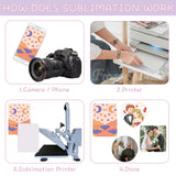 Framendino, 4 Pack Sublimation Blank Car Air Vent Clips Heat Transfer Car Diffuser Vent Scent Perfume Clip 4 Styles(Heart Square Round Rectangle) Framendino