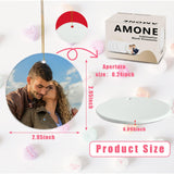 Sublimation Blanks Bulk Personalized Christmas Ornaments Set Ceramic Sublimation Ornaments White Ornaments for Christmas Tree Decorations Wedding Gifts Birthday Gifts for Women Men 3",25p AMONE