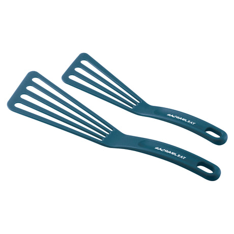 Rachael Ray Tools & Gadgets 2-Piece Nylon Turner Set, Marine Blue, 10" & 12" Spatula Set Rachael Ray