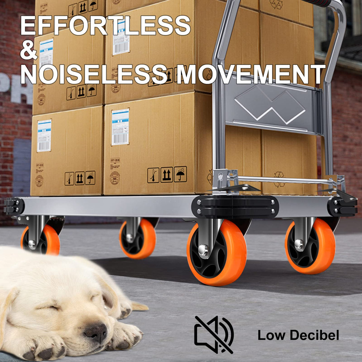 QNCZ 4" Caster Wheels, Outstanding Casters Set of 4 Heavy Duty, Silent Industrial Casters, Locking Casters Wheels for Furniture, Castor Wheels for Cart, Workbench. QNCZ