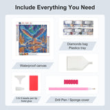 SJUTOUCI Truck Diamond Painting Kits for Adults, Diamond Art Kits for Beginners, DIY 5D Full Drill Diamond Dots Gem Craft Art Home Wall Decor 12x12 inch, Eagle SJUTOUCI