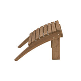 Linon Home Dcor Linon Adirondack Woodstock Ottoman, Teak Stain, Acorn, 21.6"W x 21.06"D x 13.7"H Linon