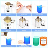Candle Making Kit for Adult, Homemade DIY Candle Making Supplies Include Soy Wax, Wicks, Glass Candle Containers, Essential Oils, Dyes, DIY Arts & Crafts Gift for Kids, Beginners, Adults, Women KEARLGMBH