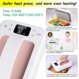 Heat Press Small Heat Press Machine for Heating Transfer, 7 × 5 inch Portable Easy Press Mini Heat Press for DIY Christmas Gift,T Shirts, Hats, Bags.etc(Pink) Legooin