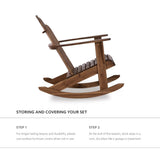 Linon Woodstock Rocking Chair, Teak Linon