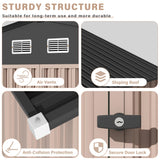 8x10 FT Metal Storage Sheds Outdoor, Metal Yard Sheds Garden Shed Kit, Tool Shed with Lockable Door, Utility Sheds Buildings with Air Vent for Backyard Garden Patio Lawn Reljofum