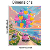 Balloon Paint by Numbers Kit for Adults, Car Paint by Number for Adults Beginner on Canvas, Ideal Gift Choice for Birthday and Festival, DIY Acrylic Paints for Wall Decor 16x20inch Clendo