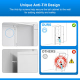 Polup Display Cabinet with Glass Doors, Metal Curio Cabinets with Lock and Shelves, 71''Tall Display Case for Living & Dining Room, Bookcase for Home, Clinic, School (White)- Assemble Required Polup