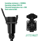 32A 20 Feet EV Charger Extension Cord for J1772 Electric Vehicle Charging Stations Black LEFANEV