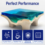 Deep Pour Epoxy Resin Kit 3 Gallon, Casting Resin Epoxy 2:1 for 2-4 inch Depth, Clear Crystal resina epoxica for Art Craft, River Table, Bar Top, Wood Bond Craftor