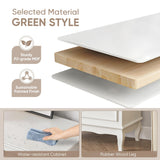 RoyalCraft White 3 Drawer Dresser for Bedroom, Wide Chest of Drawers with Ball Bearing Slide, Modern Wood Dresser Wide Nightstand Cabinet for Living Room RoyalCraft