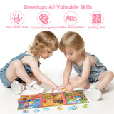 Magnetic Puzzles for Kids Ages 4-6, 20-Piece Travel Toys Animal Toddler Puzzles Ages 2-4, Educational Learning Magnets, Ideal Road Trip Activities Toys for 2 3 4 5 6 Boys and Girls NASHRIO