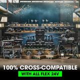 FLEX 24V Brushless 23Ga Pin Nailer Kit with 2.5Ah Lithium Battery and 160W Fast Charger - FS4341-1A FLEX