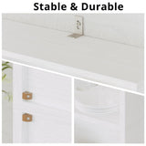 IRONCK Industrial White 6-Tier Bookshelf with Doors - 70-Inch Storage Display for Home & Office IRONCK