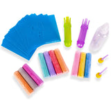 Sunny Days Entertainment, LLC. Creative Chalk Activity Set includes 35 Stencils, 10 Colors, 2 Blending Sponges, 2 Chalk Holders, 1 Spray Bottle | Activity and Games Kids Ages 3+ Sunny Days Entertainment