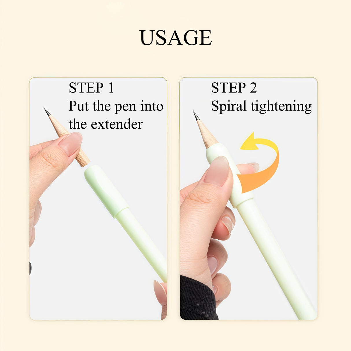 Pastel Pencil Extender Holder and Pencil Grip Set with 320 Sticky Notes, Standard Size Compatible, 7 Colors SLFreMint