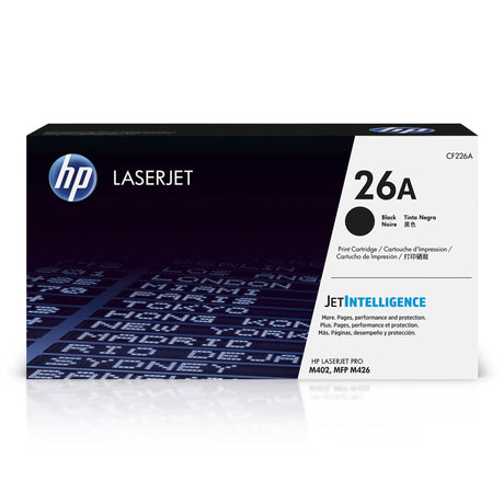 HP 26A Black Toner Cartridge | Works with HP LaserJet Pro M402 Series, HP LaserJet Pro MFP M426 Series | CF226A HP