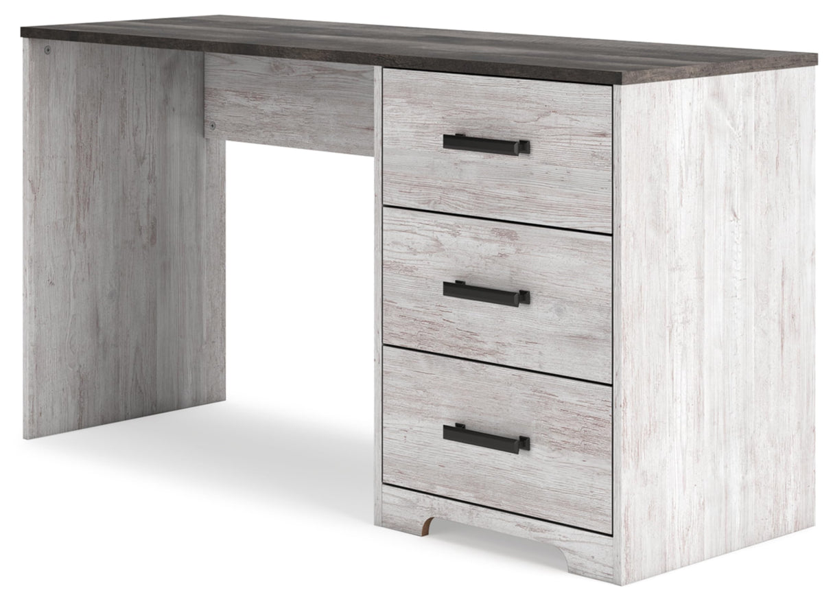 Signature Design by Ashley Shawburn 3-Drawer Home Office Desk, 54" W x 19" D x 29" H, White & Gray Signature Design by Ashley