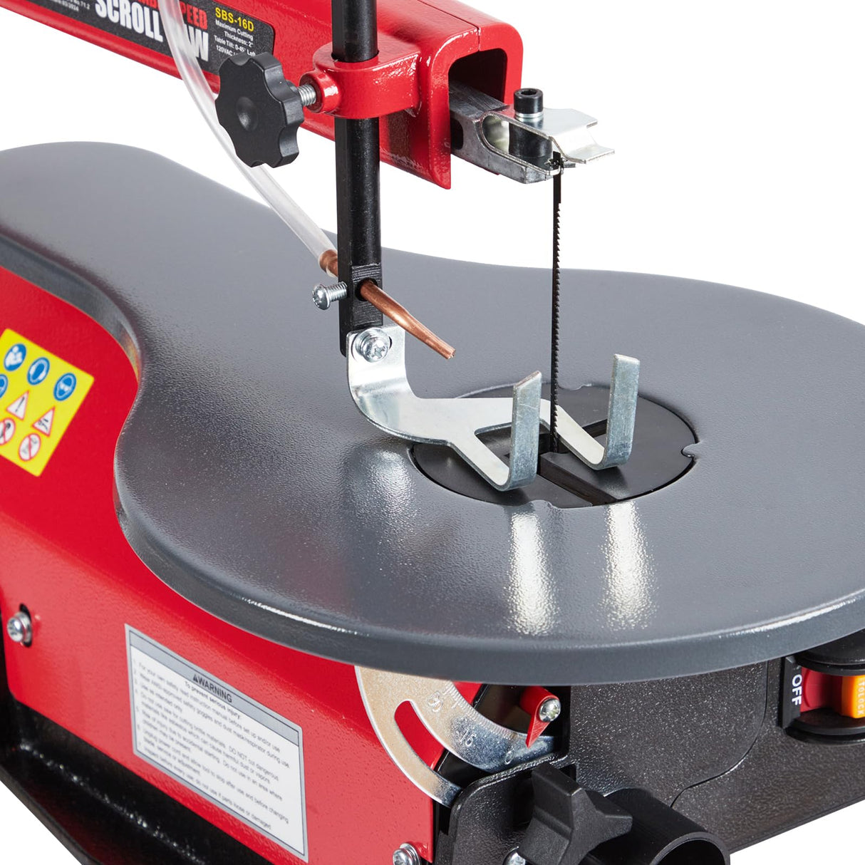 Variable Speed Scroll Saw 16-Inch with Led Workinglight, Extra-Large Adjustable Tilting Work Table for Woodworking PioneerWorks