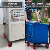 Nefish 6 Inch Heavy Duty Caster Wheels, Industrial Casters Set of 4, Locking Industrial Swivel Top Plate Casters 2600 Lbs, 360 Degree Industrial Grade Casters for Industrial, Furniture, Equipment Nefish