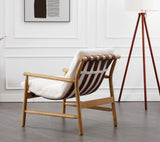 DM Furniture White Sherpa Accent Chair Set of 2 Mid Century Modern Living Room Chairs Comfy Arm Chair with Solid Wood Frame Upholstered Lounge Reading Chair Cozy Recliner for Bedroom/Guest Room DM Furniture