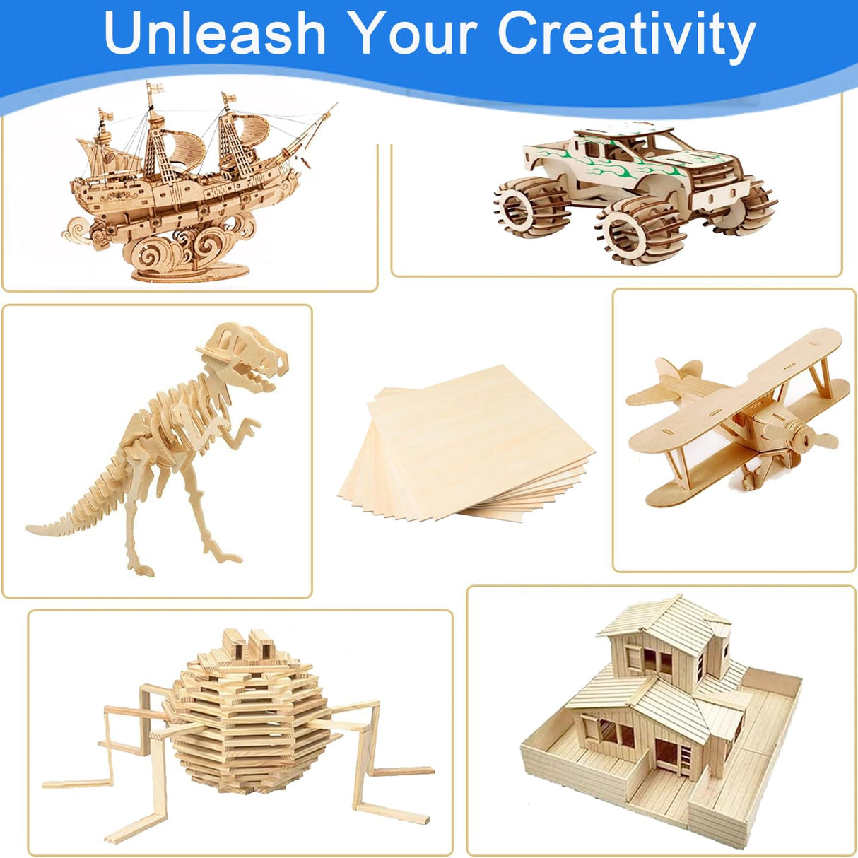 12 Pack Basswood Sheets 12"x20"x1/8" for Crafts - 3mm Unfinished Balsa Wood Plywood Crafts, Ideal for DIY, Drawing, Painting, Engraving, Staining, Model Carving, Wood Burning, and Laser Cutting Santoy