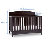 Delta Children Emery 4-in-1 Convertible Baby Crib - Greenguard Gold Certified, Dark Chocolate Delta Children