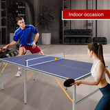 AOKUNG Mid-Size Table Tennis Table Foldable & Portable 6ft Ping Pong Table Set, 2 ping-Pong Bats and 3 Balls, Available Indoors and Outdoors AOKUNG
