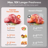 Powerful Vacuum Sealer Machine,Precision Vacuum Sealer Machine With Bag Cutter,Compact Design with 5 Meters Vacuum Seal Rolls,Dry/Moist Compact Full Automatic Food Sealer kejector
