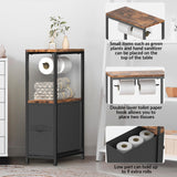 NOVIMANGO Toilet Paper Holder Stand with Drawer, Free Standing Toilet Paper Holder, Standing Small Bathroom Storage Cabinet, Slim Toilet Storage Cabinet for Small Space NOVIMANGO
