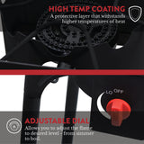 Gas One Propane Double Burner Two Burner Camp Stove Outdoor High Pressure Propane 2 Burner Adjustable PSI Regulator and 4ft Steel Braided Hose With Removable Legs Gas One