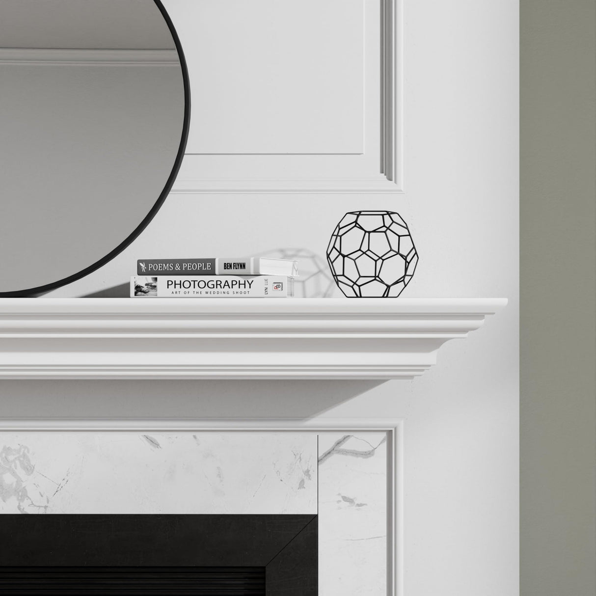 Pearl Mantels ARYB60618 Clean, Sophisticated Premium Grade A MDF Mantel Shelf, 60" L x 10" D x 5" H, Crisp White Paint, The Perfect Compliment to Your Hearth and Home Pearl Mantels