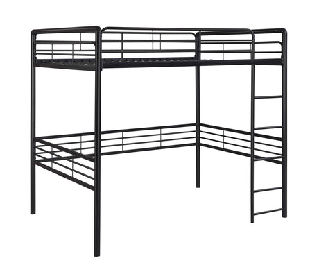 DHP Tommy Industrial Full Metal Loft Bed in Black DHP