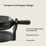 BELLA Classic Rotating Belgian Waffle Maker with Nonstick Plates, Removable Drip Tray, Adjustable Browning Control and Cool Touch Handles, Black BELLA