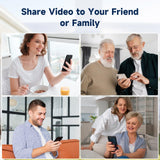 BYRANKE Bird Feeder with Camera, Bird Feeders for Outdoors with Solar Panel, Bird Feeder Camera with AI Bird Identification, Squirrel Proof Bird Feeders, Ideal Gift for Bird Lovers, Blue BYRANKE